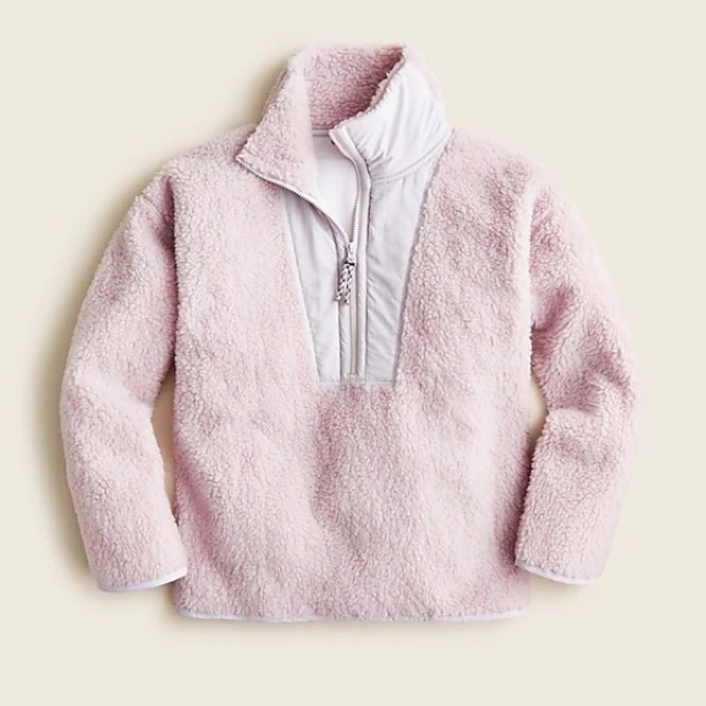 Brand new with tags. J.Crew 1/4 zip teddy Sherpa pullover. Size small